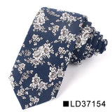 Nouvelle cravate florale pour hommes et femmes, cravate fine en coton pour mariage, cravates décontractées pour hommes, costumes classiques, cravates à imprimé floral