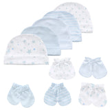 Bonnet et moufles pour nouveau-né, bonnet confortable pour fille et garçon, bonnet et gants en coton pour bébé de 0 à 6 mois