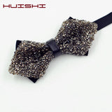 Nœud papillon rose diamant pour homme, nœud papillon strass, accessoire de mariage tendance