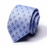 Cravate classique en soie pour homme, 48 couleurs, 7,5 cm, de luxe, à rayures, fine, pour costume, mariage, fête