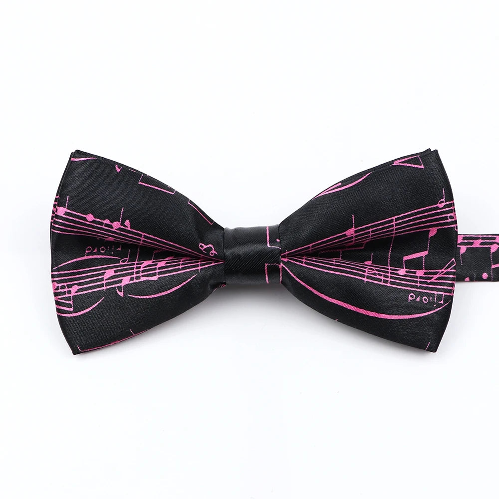 Nœud papillon en forme de note de musique, guitare, piano, pour adultes et enfants, accessoire fantaisie fait à la main pour fête de mariage, cadeau pour hommes