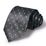 Cravate Huishi 8 cm à pois pour homme, slim, tendance, en polyester et microfibre, à carreaux, pour mariage