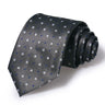 Cravate Huishi 8 cm à pois pour homme, slim, tendance, en polyester et microfibre, à carreaux, pour mariage