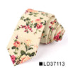 Nouvelle cravate florale pour hommes et femmes, cravate fine en coton pour mariage, cravates décontractées pour hommes, costumes classiques, cravates à imprimé floral