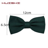 HUISUI 2024 New 43 Color Suit Bow Tie Wedding Gift Solid Party Classic Butterfly Cravat Wholesale Polyester Material Bowtie