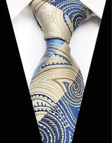 Corbatas de seda tejidas en jacquard con diseño de cachemira a cuadros para hombre, corbatas de 8 cm a rayas para trajes de negocios, bodas y fiestas.