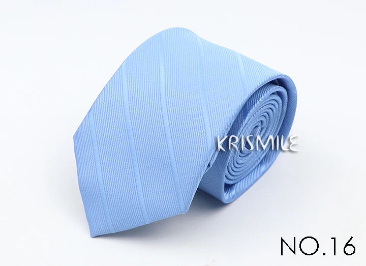 Nouvelle cravate classique à rayures et pois pour homme, jacquard, 7 cm, en polyester, étroite, slim, pour mariage, marié, affaires, costume, chemise, cadeau