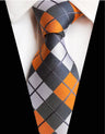 Corbatas de seda tejidas en jacquard con diseño de cachemira a cuadros para hombre, corbatas de 8 cm a rayas para trajes de negocios, bodas y fiestas.