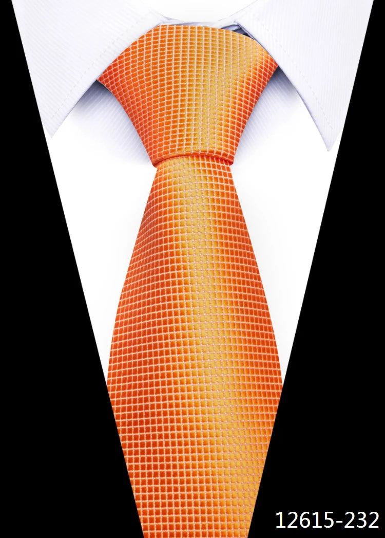 Cravate pour homme, nouveau design, vente en usine, offre spéciale, 7,5 cm, cravate, chemise à carreaux jaune, accessoires pour homme, anniversaire d'Abraham Lincoln