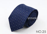 Nouvelle cravate classique à rayures et pois pour homme, jacquard, 7 cm, en polyester, étroite, slim, pour mariage, marié, affaires, costume, chemise, cadeau