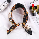 Foulard carré en soie 2023, mode satin de soie imprimé, petit foulard pour femme, foulard, bandana, châle, accessoires