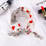 Foulard carré en soie 2023, mode satin de soie imprimé, petit foulard pour femme, foulard, bandana, châle, accessoires