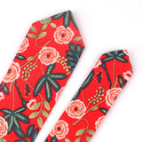 Nouvelle cravate florale pour hommes et femmes, cravate fine en coton pour mariage, cravates décontractées pour hommes, costumes classiques, cravates à imprimé floral