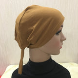 Volle Abdeckung Innere muslimische Baumwolle Hijab Cap Islamische Kopfbedeckung Hut Untertuch Knochen Motorhaube Türkische Schals Muslimische Kopfbedeckung