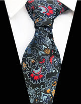 Corbatas de seda tejidas en jacquard con diseño de cachemira a cuadros para hombre, corbatas de 8 cm a rayas para trajes de negocios, bodas y fiestas.