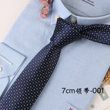 Corbata Hombre corbata 7cm cravates pour hommes de luxe rayures bleues cravate affaires Corbatas Para Hombre Mariage cadeau chemise accessoires