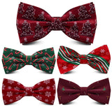 Christmas Bow tie for Men Women Snowmen Christmas Tree Bow knot Pre-tied Adult Silk Jacquard Bowtie Double Fold Cravats Party