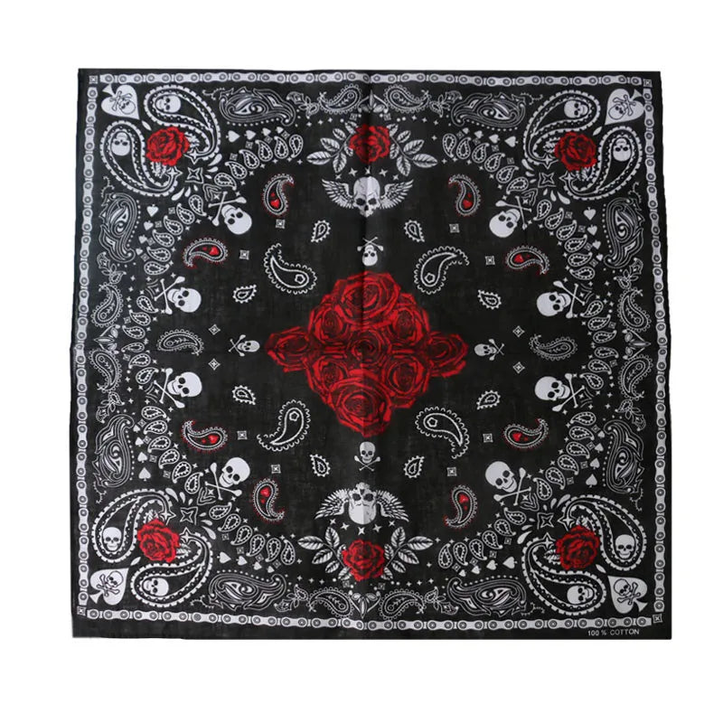 Écharpes de randonnée en coton avec tête de mort, bandana hip-hop, foulard de cou, fantôme, parkour, cyclisme, cagoule, rappeur, B-Boy, couvre-chef, bandeau BMX