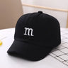 Children's Kid Baseball Cap for Girls Boy Hats Sunscreen Baby Hat Hip Hop M Letter Embroidered Kids Caps 1-6-8-12-15 Years