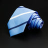 New Men's Tie Classic Stripe 7cm Jacquard Red Blue Green Necktie Daily Wear Cravat Wedding Party Dress Accessories Gift For Man