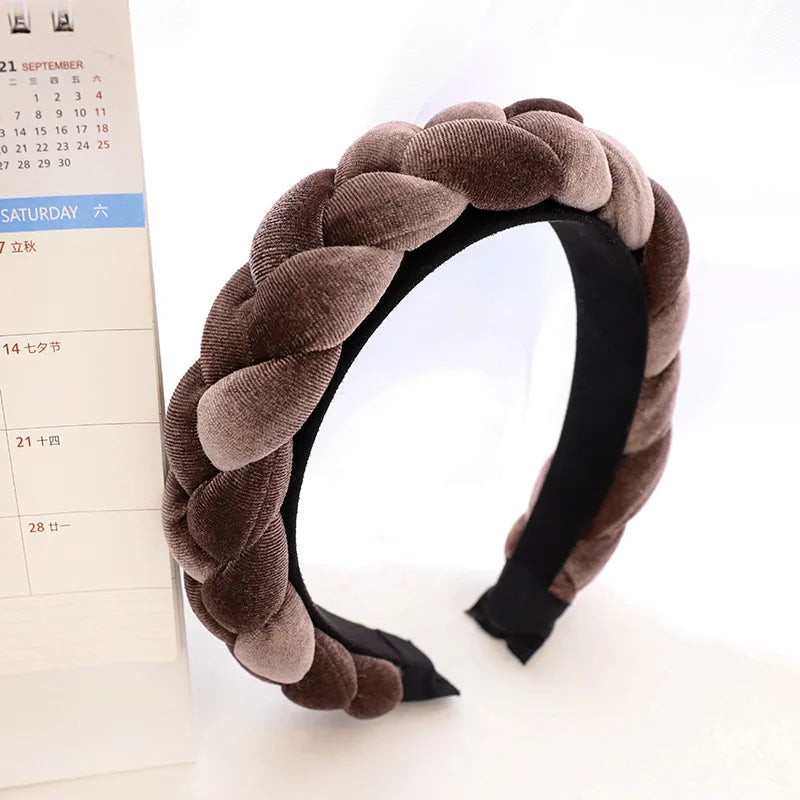 Velvet Braid Hairband Headband for Women Girls Hair Accessories