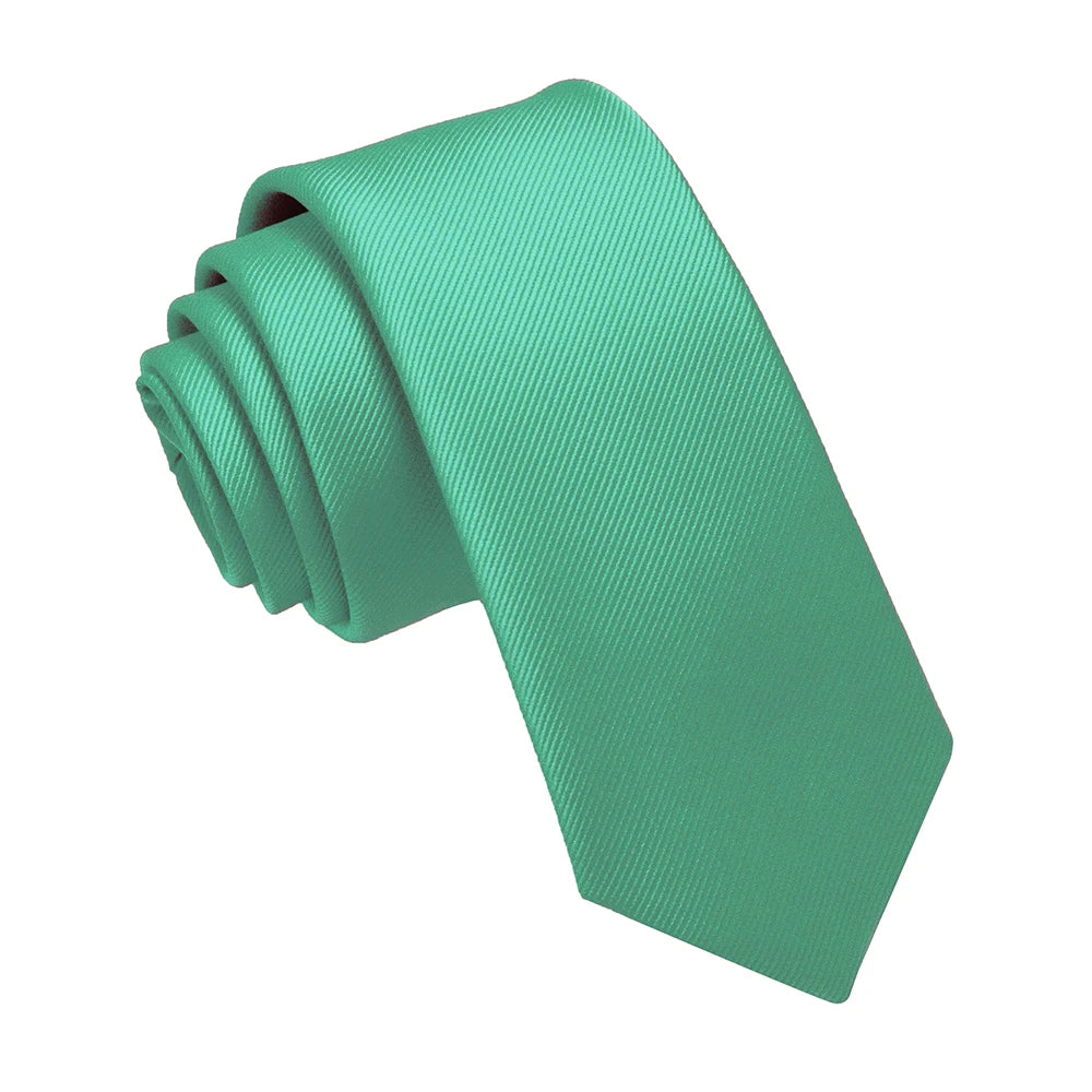 Cravate JEMYGINS pour homme, fine et unie, 6 cm, de haute qualité, tendance, verte et noire, style libre, pour fête et mariage
