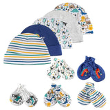 Bonnet et moufles pour nouveau-né, bonnet confortable pour fille et garçon, bonnet et gants en coton pour bébé de 0 à 6 mois