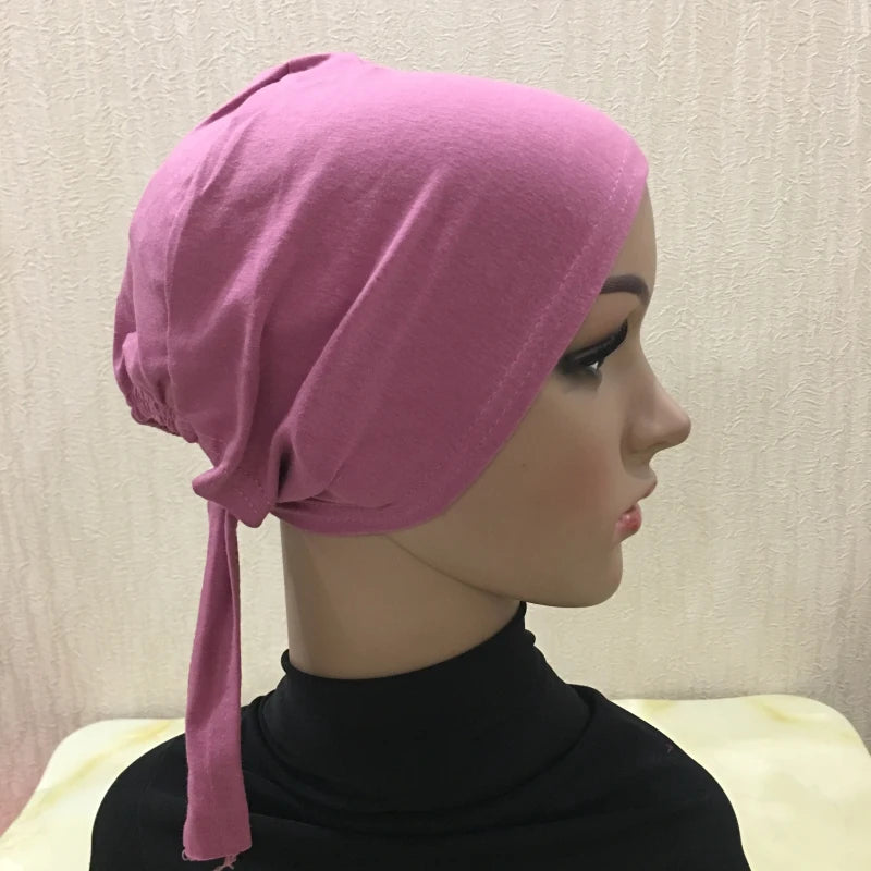 Volle Abdeckung Innere muslimische Baumwolle Hijab Cap Islamische Kopfbedeckung Hut Untertuch Knochen Motorhaube Türkische Schals Muslimische Kopfbedeckung