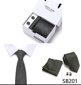 Cravates de marque 100 % soie, coffret cadeau, bureau, homme, classique, fête, mariage, rayées, 7,5 cm, soie, mariage, motif floral, cravate, mouchoir