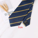 Corbata Hombre corbata 7cm cravates pour hommes de luxe rayures bleues cravate affaires Corbatas Para Hombre Mariage cadeau chemise accessoires