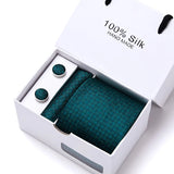 Cravates de marque 100 % soie, coffret cadeau, bureau, homme, classique, fête, mariage, rayées, 7,5 cm, soie, mariage, motif floral, cravate, mouchoir
