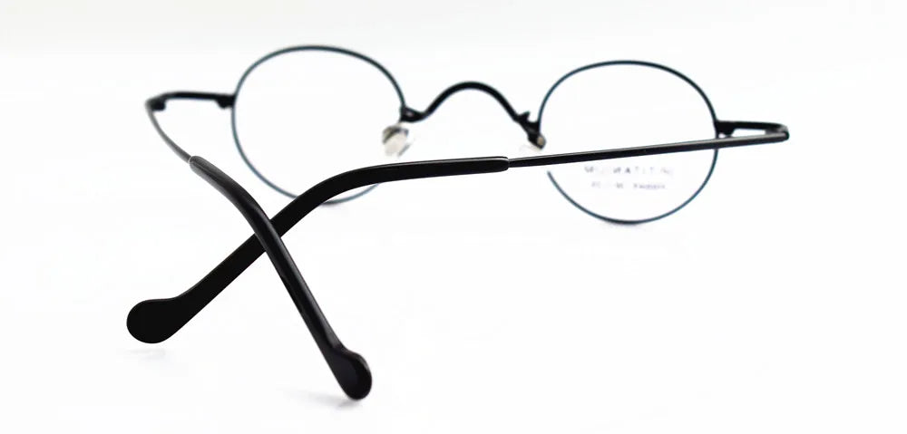 Titanium Glasses Super Small Oval Full Rim Eyeglass Frames Men Women Optical Prescription Lightweight Earwear