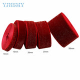 Ruban de Noël en velours rouge brillant pour le Nouvel An, 4,6 m, pour guirlandes, cadeaux, emballages, couronnes, nœuds