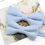 Mens Super Soft Downy Suede Parent-Child Bowtie Set Macarons Solid Color Classic Design Cute Butterfly Red Green Blue Pink Tie