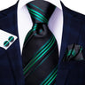 Cravate de mariage en soie à motif cachemire orange et argent pour homme, style créateur, avec boutons de manchette, style tendance, pour soirées d'affaires, livraison directe