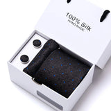 Cravates de marque 100 % soie, coffret cadeau, bureau, homme, classique, fête, mariage, rayées, 7,5 cm, soie, mariage, motif floral, cravate, mouchoir