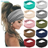 SeeMore Customizable 10 PCS Extra Wide Turban African Style Hair Wrap Head Bands for Women Sports & Entertainment