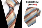 Corbatas de seda tejidas en jacquard con diseño de cachemira a cuadros para hombre, corbatas de 8 cm a rayas para trajes de negocios, bodas y fiestas.