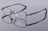 Handoer Men Eyeglasses Frame Pure Titanium Optical Glasses Prescription Spectacles Full Rim Eyewear Metal Frame Glasses Frame
