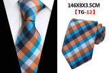 Corbatas de seda tejidas en jacquard con diseño de cachemira a cuadros para hombre, corbatas de 8 cm a rayas para trajes de negocios, bodas y fiestas.