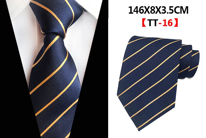 Corbatas de seda tejidas en jacquard con diseño de cachemira a cuadros para hombre, corbatas de 8 cm a rayas para trajes de negocios, bodas y fiestas.