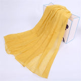 Écharpe en coton solide pour femme, châles et écharpes en pashmina, longs et doux, style musulman, hijab, tendance 2019