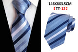Corbatas de seda tejidas en jacquard con diseño de cachemira a cuadros para hombre, corbatas de 8 cm a rayas para trajes de negocios, bodas y fiestas.
