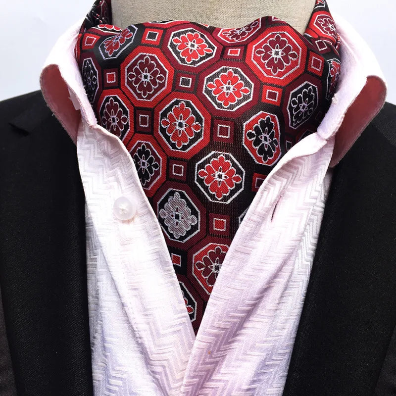 DANKEYISI Hochwertiger, modischer Luxus-Seidendruck-Herrenschal mit gepunkteten Schals, Anzugschal aus England, Jacquard, für Herren