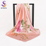 [BYSIFA] Automne Hiver Dames Foulards Nouveaux Accessoires Femmes Grands Foulards Carrés En Soie Nouveau Vin Rouge Paisley Musulman Islamique Écharpe