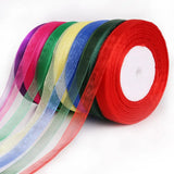 Ruban en organza 20/50 yards, vente en gros, pour décoration de mariage, de Noël, emballage, rubans de soie 3 mm-38 mm, couture, dentelle