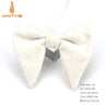 Men's Big Bow Ties For Women Men Micro Suede Bowtie Candy Solid Corduroy Butterfly Soft Lithe Gravata Wedding Party Tie Bowknot