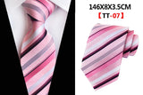 Corbatas de seda tejidas en jacquard con diseño de cachemira a cuadros para hombre, corbatas de 8 cm a rayas para trajes de negocios, bodas y fiestas.