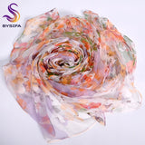 Rosa Orange Seidenschal 2016 Neues Design Lange Weibliche Schals Gedruckt 170*105 cm Frühling Herbst Mode-accessoires Frauen Seidenschal