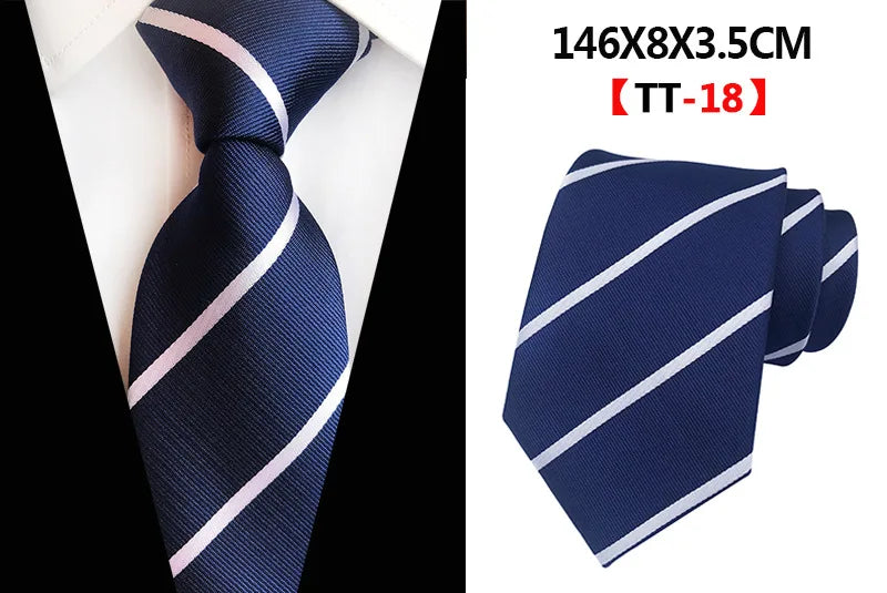 Corbatas de seda tejidas en jacquard con diseño de cachemira a cuadros para hombre, corbatas de 8 cm a rayas para trajes de negocios, bodas y fiestas.